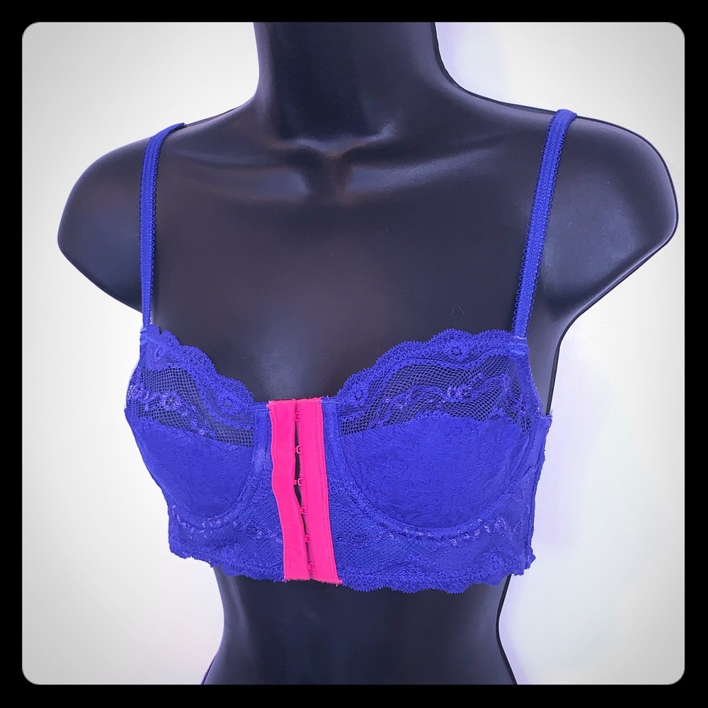 Purple long line bra and panty set